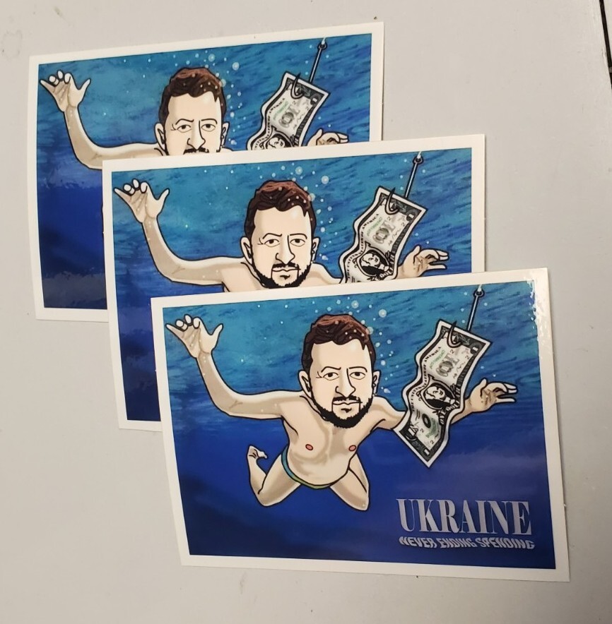 VLADIMIR ZELINSKI STICKERS ANTI WAR SAVE UKRAINE 🇺🇦