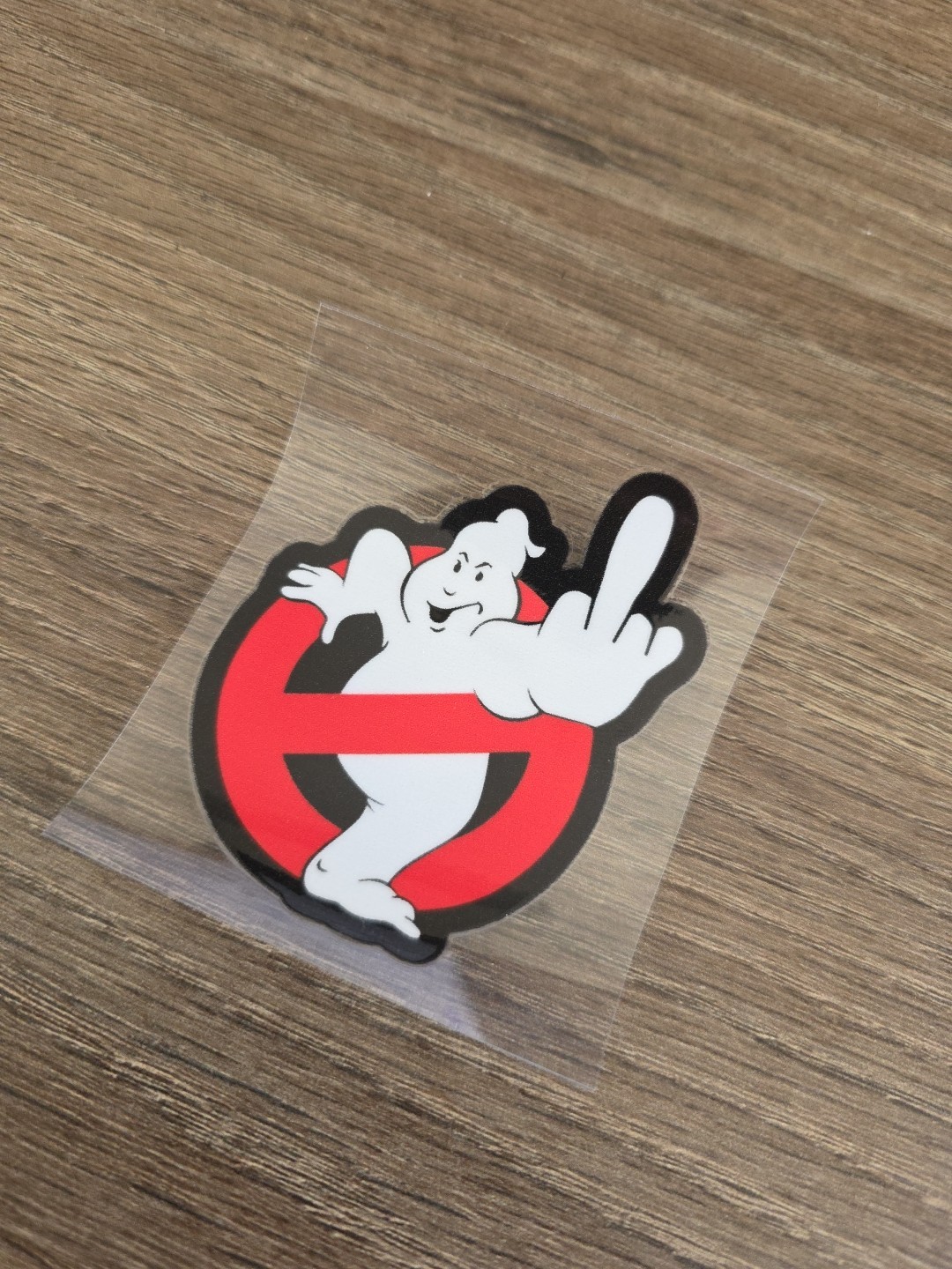 Ghost Buster Middle Finger Retro Movie UV DTF Decal Sticker Waterproof USA Print