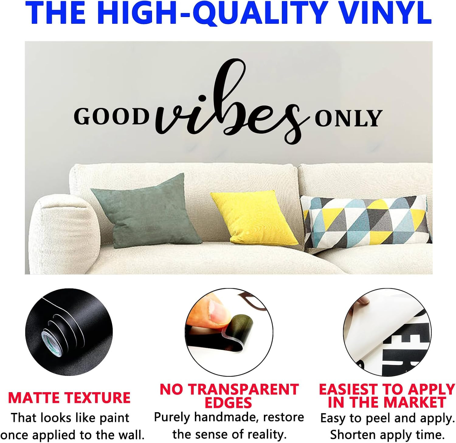Office Quotes Wall Decals – Inspirational Wall Stickers 25" X 7"