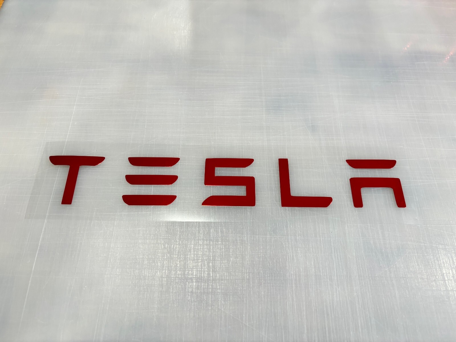 TESLA Vinyl Decal Many Sizes Gorgeous Mirror Rose Red FREE Ship