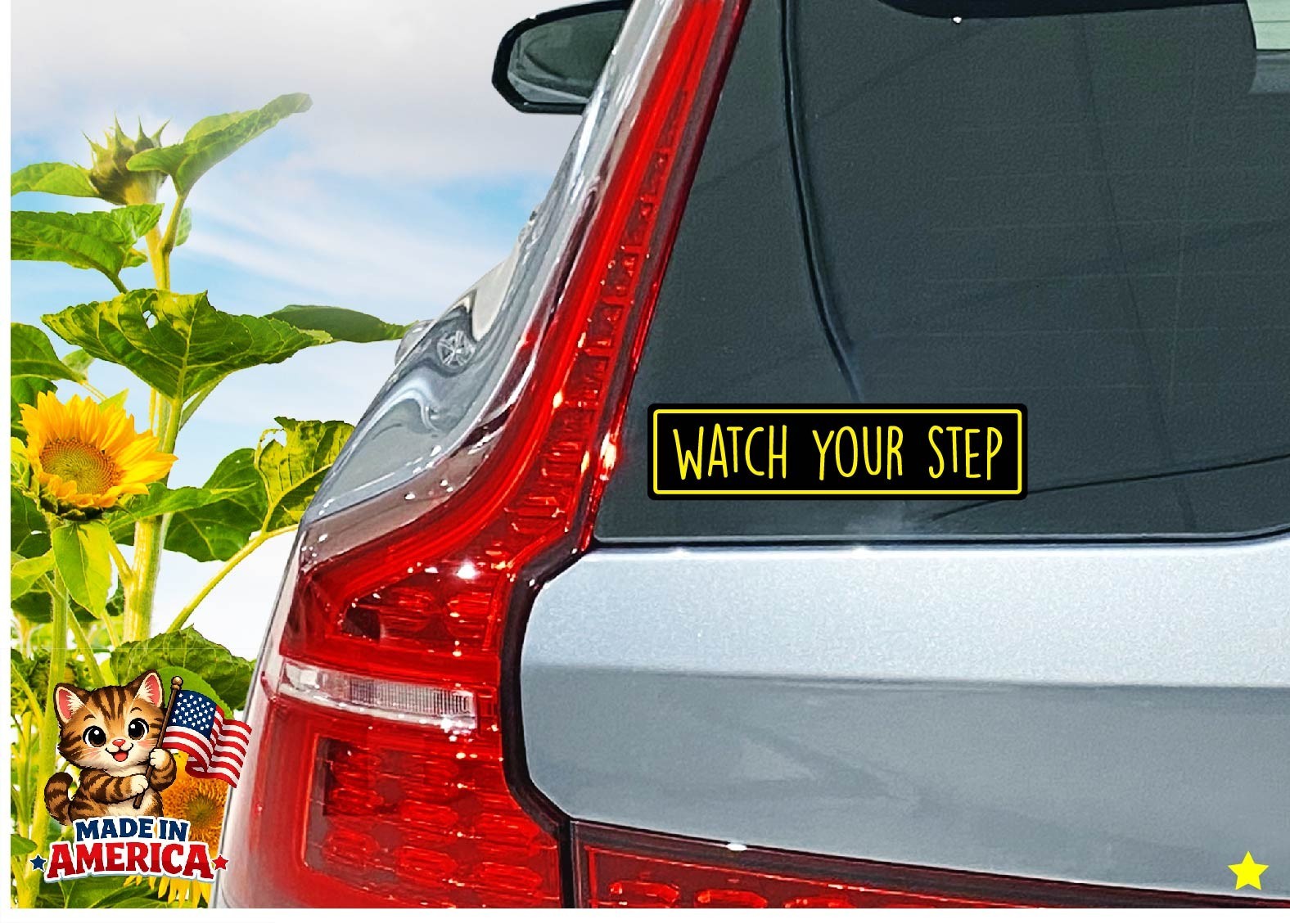 Watch Your Step Decal Sticker Warning Public Safety Shop Stairs Caution No Trip