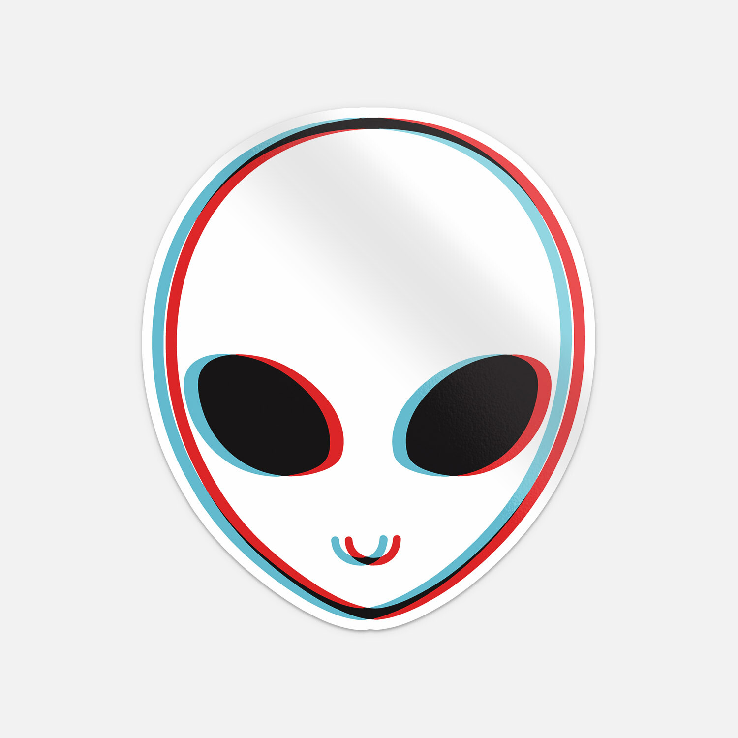 Trippy Alien Car Bumper Vinyl Sticker Decal