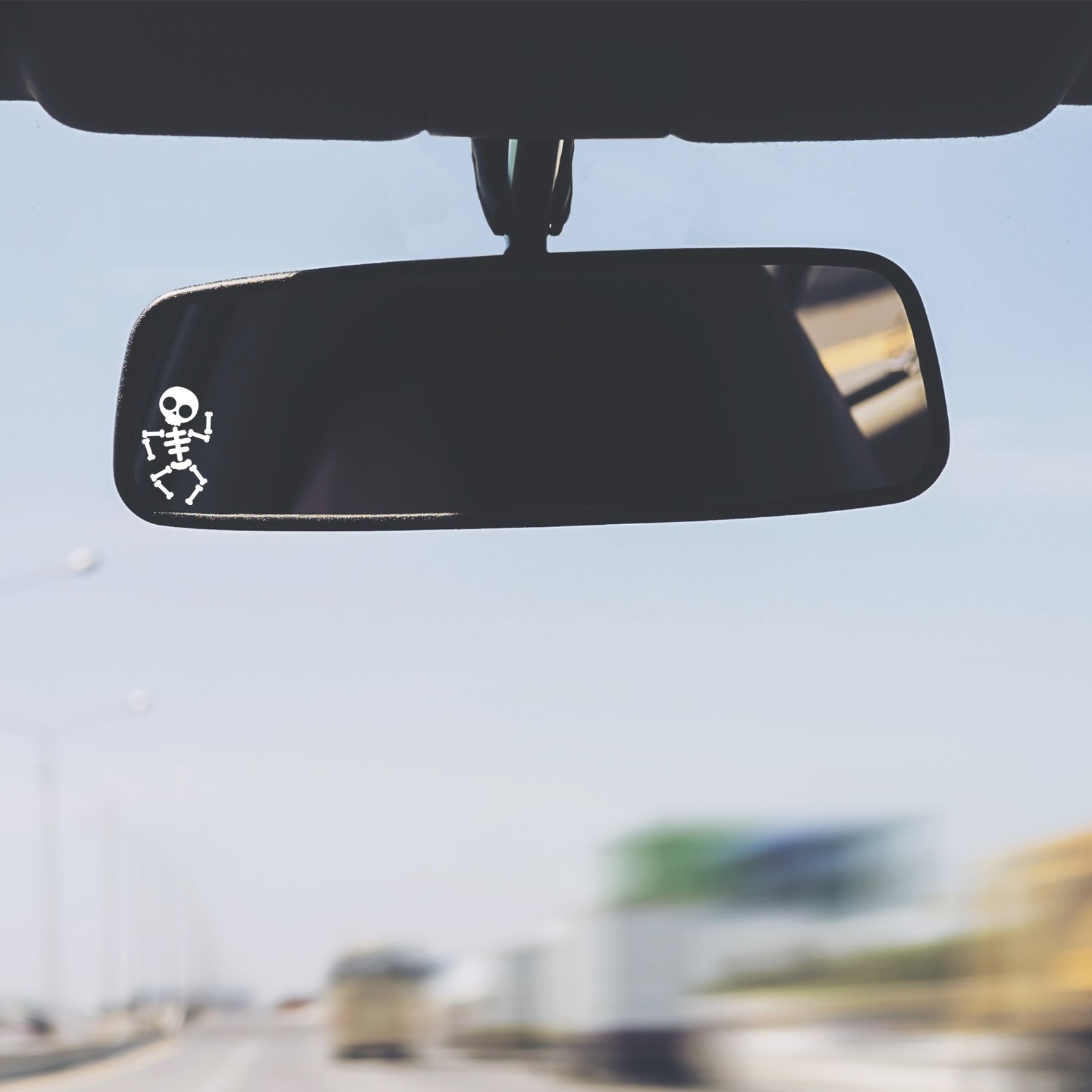 Dancing Skeletons Vinyl Decal Sticker Rearview Mirror Car Truck Set of 2