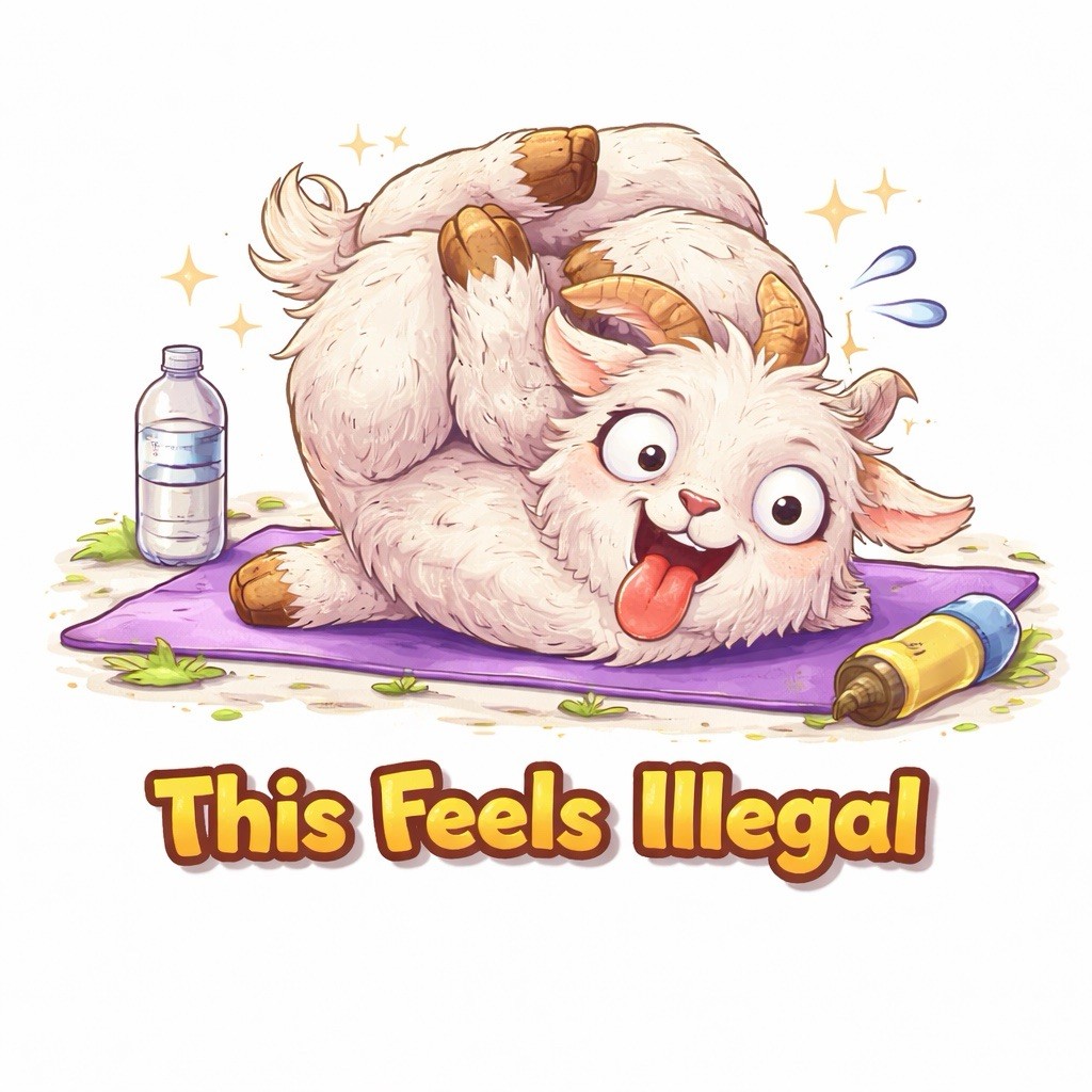 Funny Goat Yoga Sticker Set 12 Pack Cute Meme Relatable Humor with Bonus