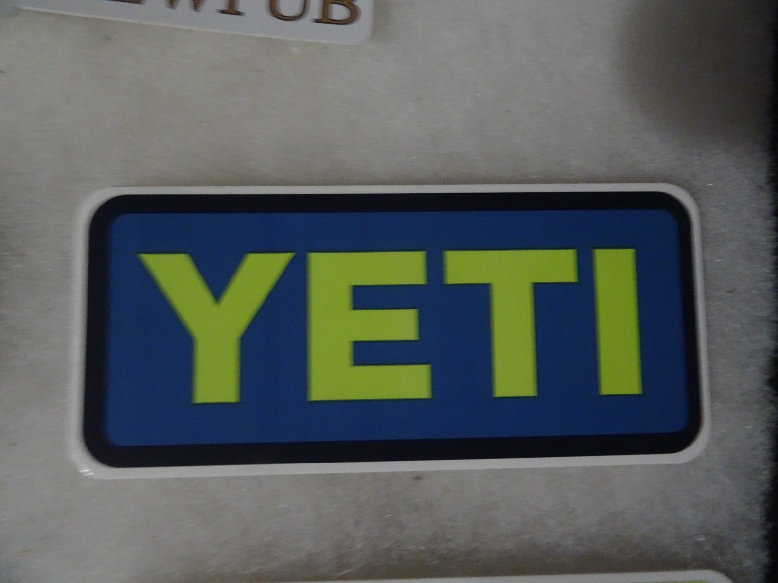 Authentic YETI Decal Sticker blue and green 4" x 1.75"