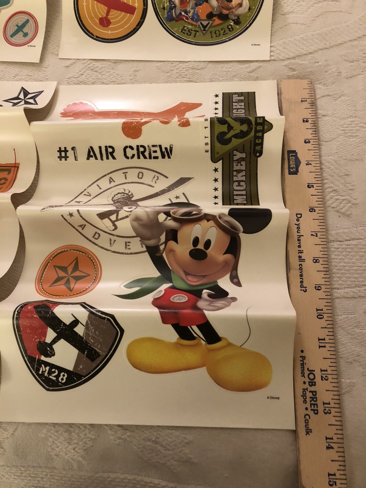 DISNEY Mickey Mouse & Friends Wall Decals Border, Vintage Aviation Theme