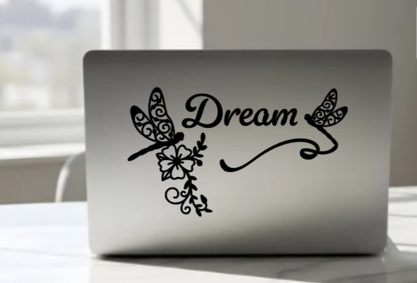 Dragonfly Dream Vinyl Decal Bumper Sticker Car Truck Window Mirror Art Crafts