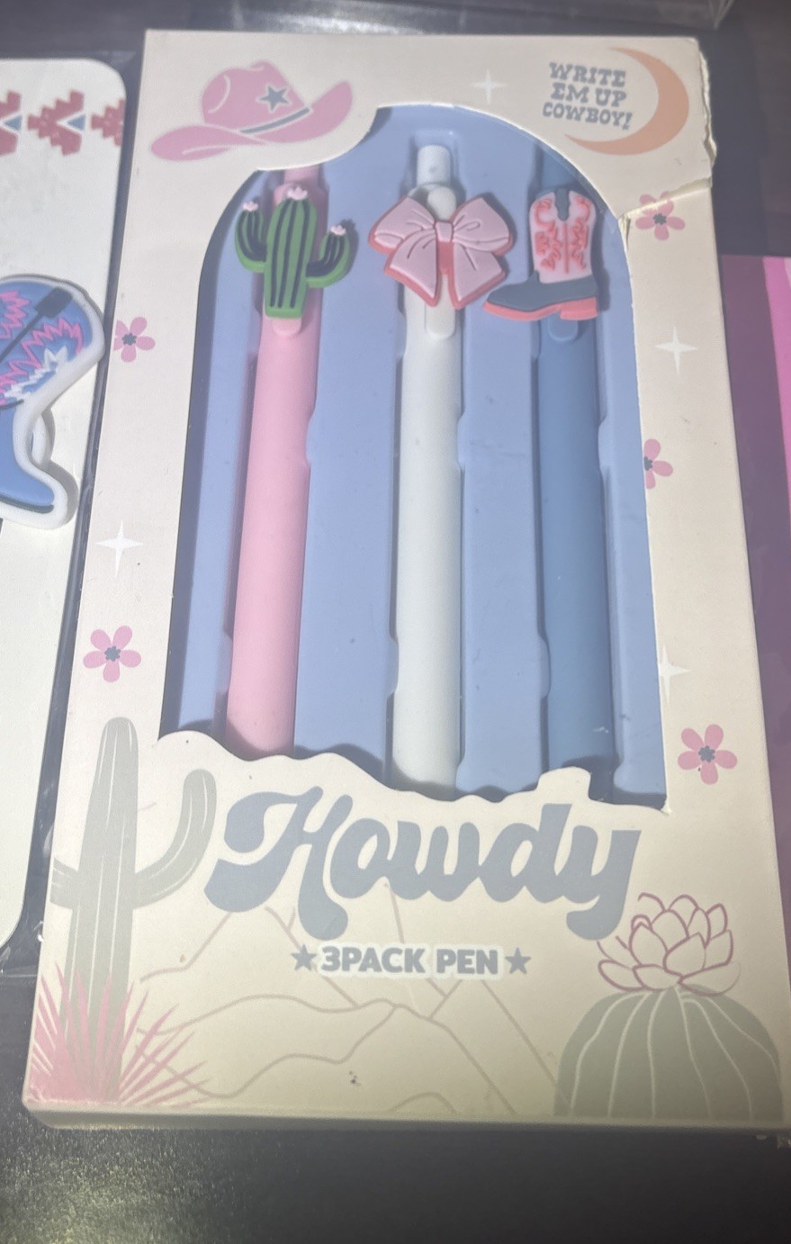 Girls' Western Themed “howdy” Set Of 4 Separate Items Nib