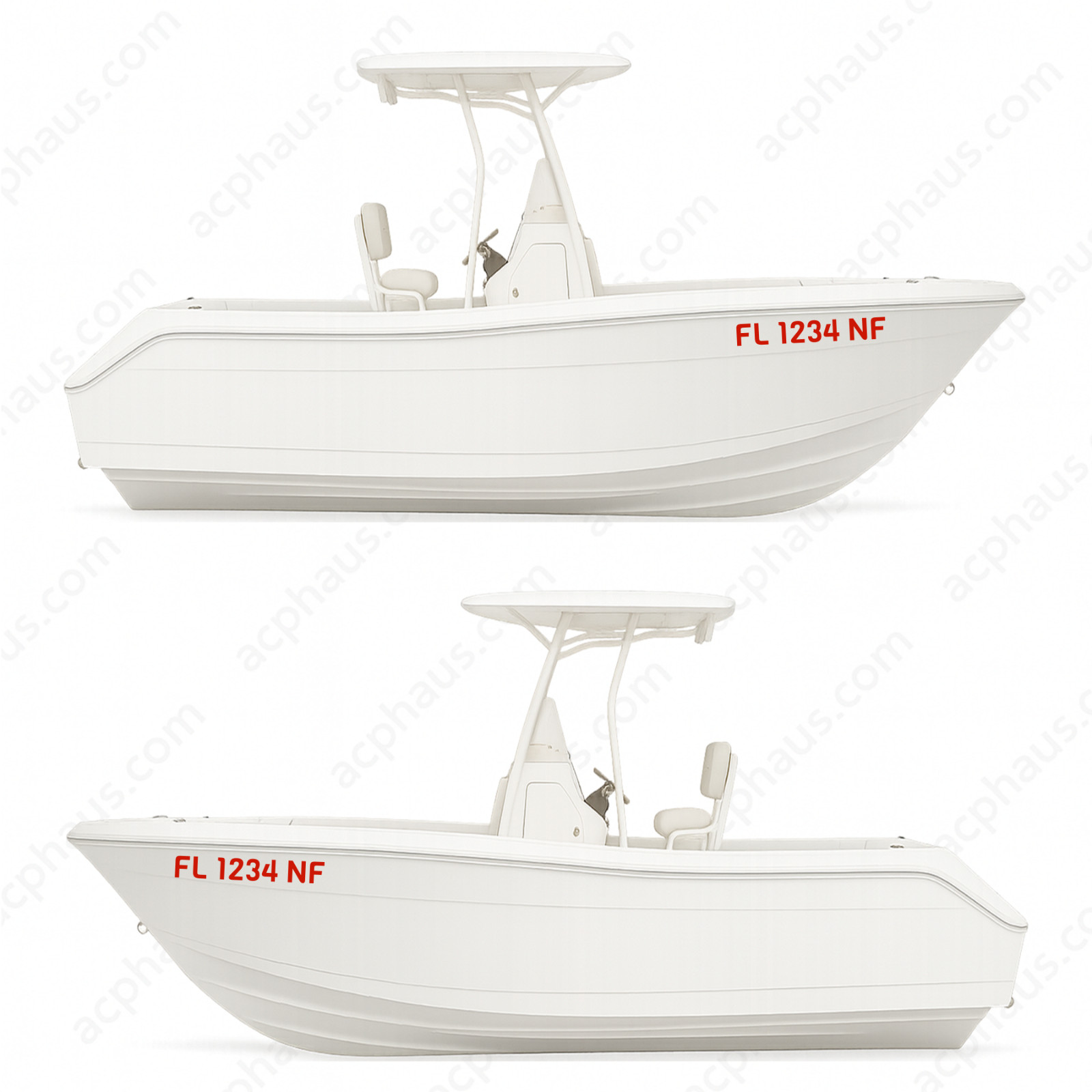 Boat Registration Numbers Decals – Custom ORACAL 751C Vinyl – Right & Left Set