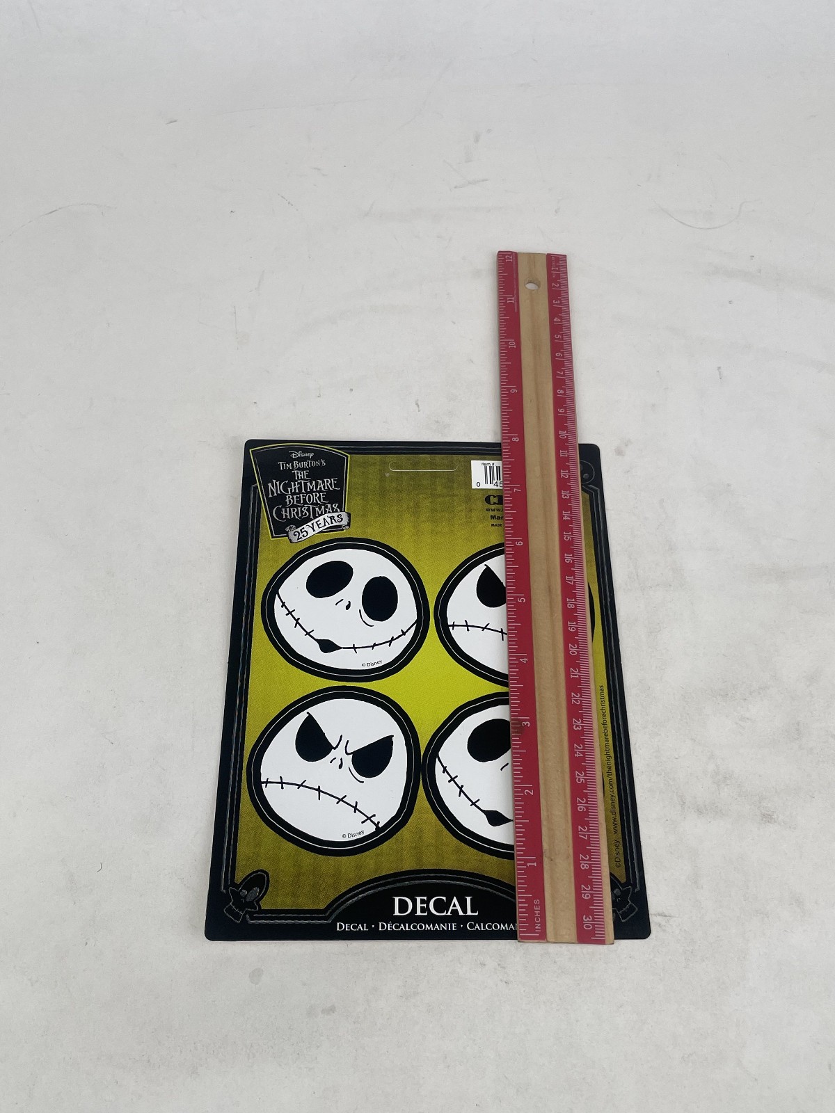 Licensed Disney NBC Jack Skellington Decal Sticker Auto Home Office Luggage 2pc
