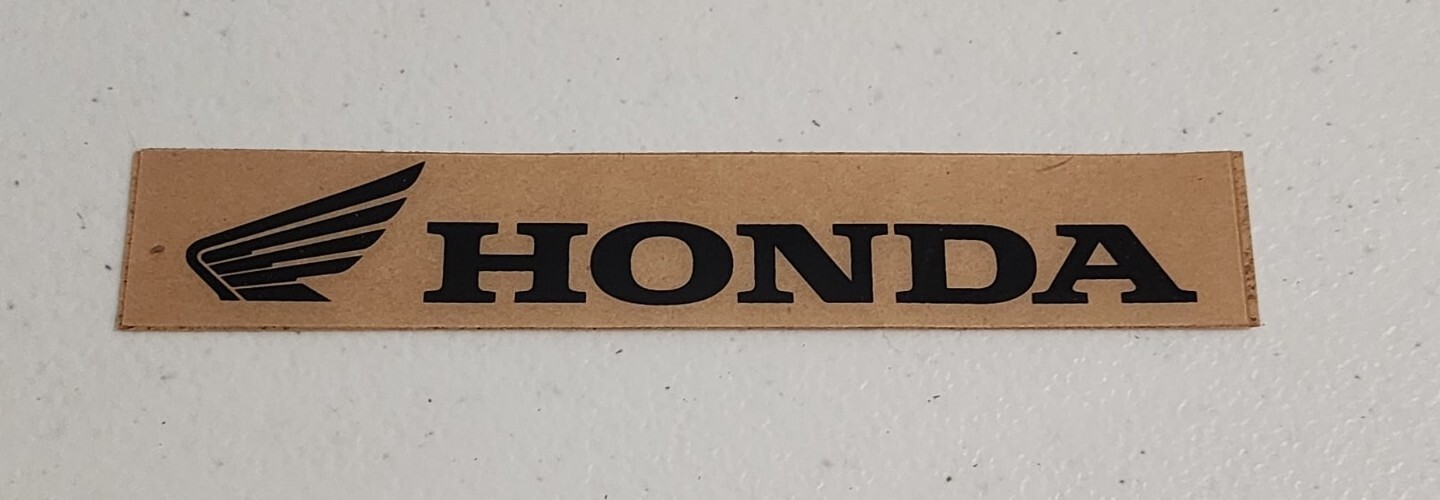 Vintage Decal HONDA 5" Long x .875" tall Black Lettering