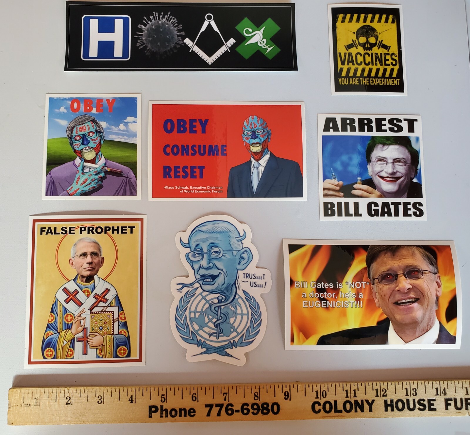 Vaccine 💉 GOV-DID PLANDEMIC HOAX STICKERS 3 Pack LOT YOU ARE THE RESEARCH