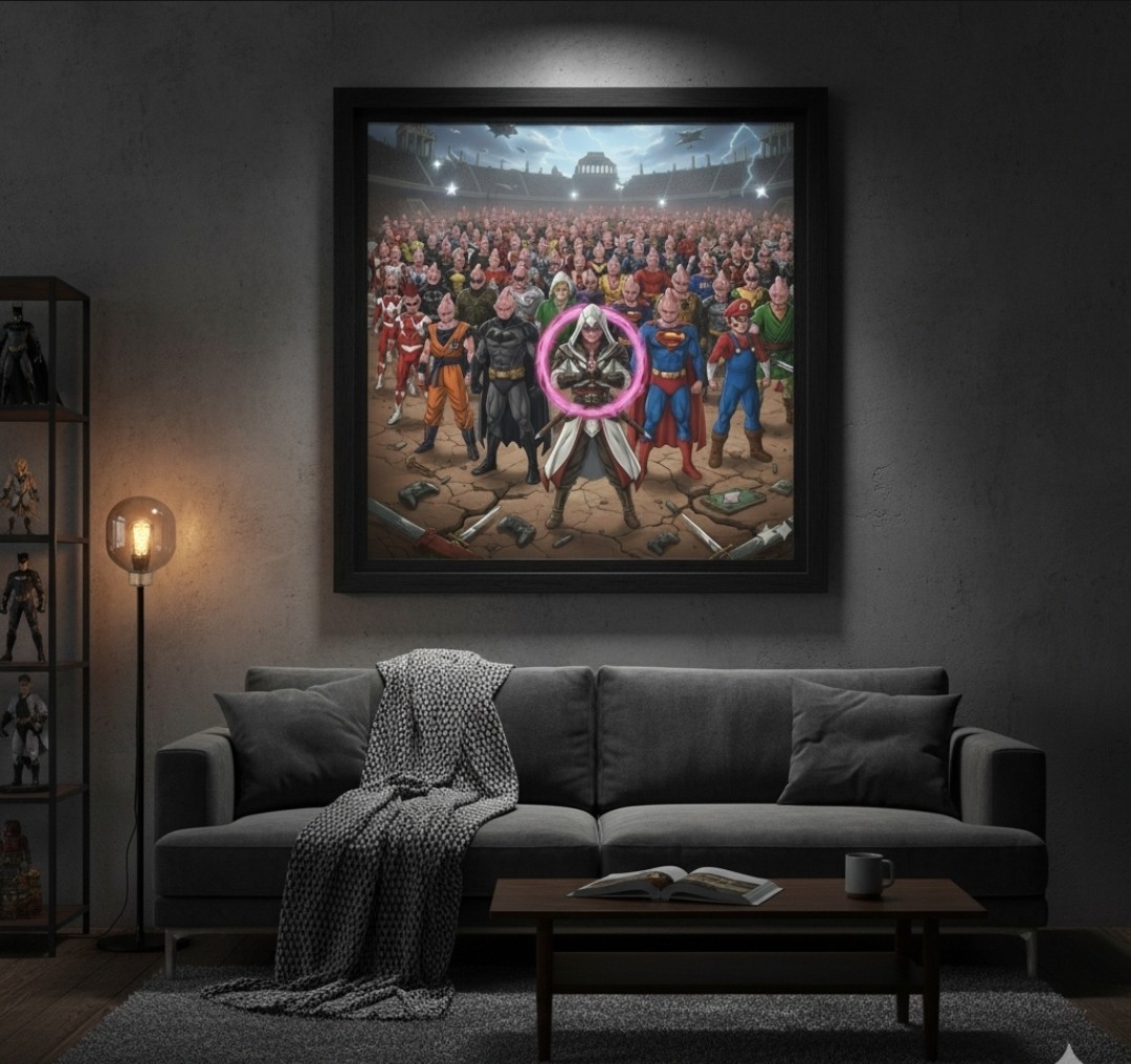 Cotton Canvas Pop Culture Poster Collection Majin Bu Multiverse Cloning Hero Fan