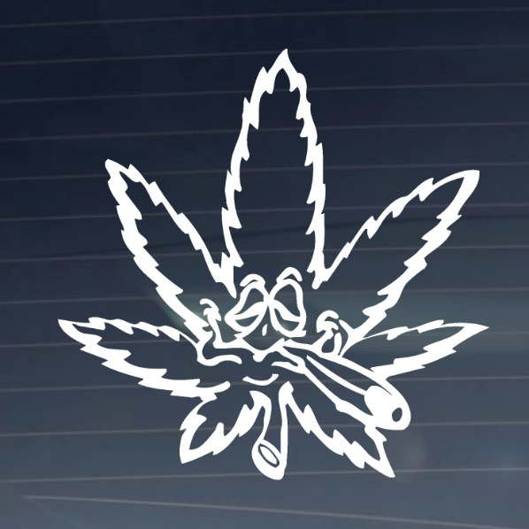 420 Pot Leaf CNC cut Decal Vinyl Sticker -Pic from multiple colors! O651