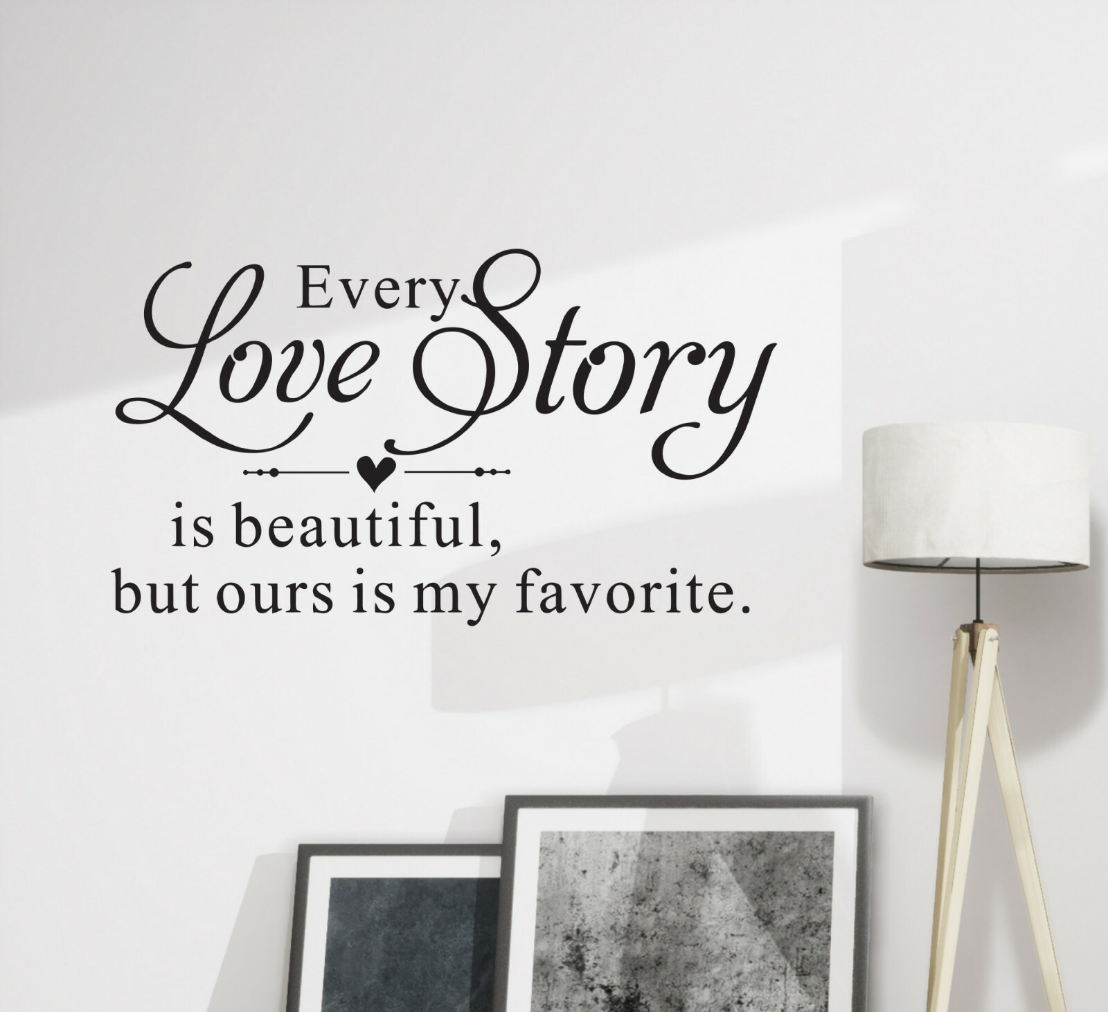 Wall Decal Love Story Family Home Interior Vinyl Decor Black gz532 22.5"x13"