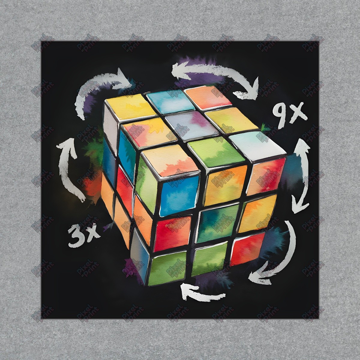 Vibrant Rubiks Cube Vinyl Sticker Fun Decal for Kids & Adults Perfect #9169