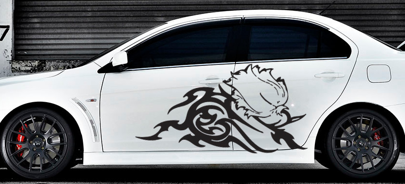 Wall Stickers Vinyl Decal Car Boat Floral Vinyl Graphics Left & Right Side z976