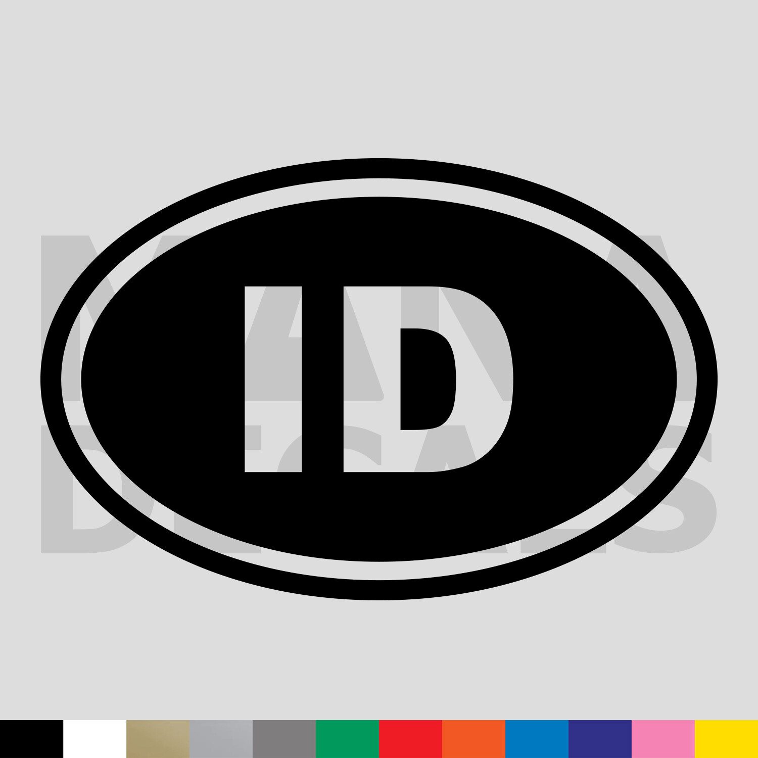 Idaho ID State Oval Vinyl Die Cut Decal Sticker