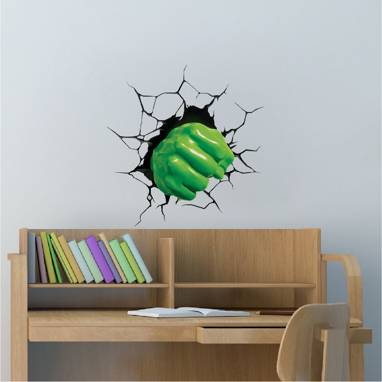 Hulk Smash Wall Decal Hulk Punch Wall Vinyl Sticker Marvel Wall Sticker, s39
