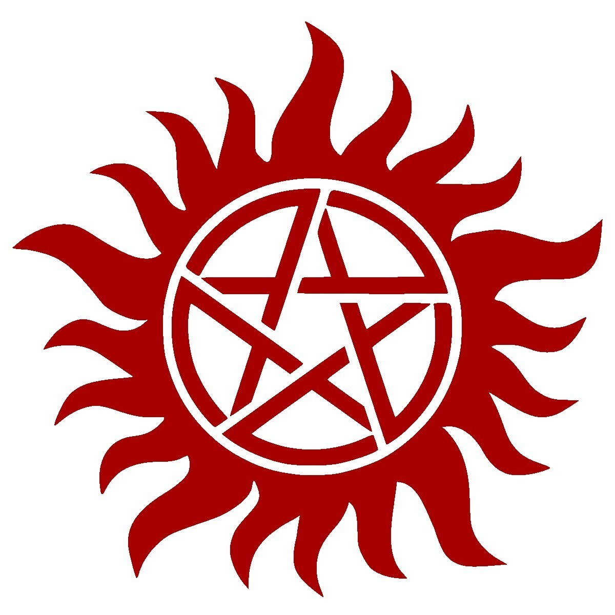 Anti Possession Symbol Decal, Supernatural Symbol Sticker, large sizes available