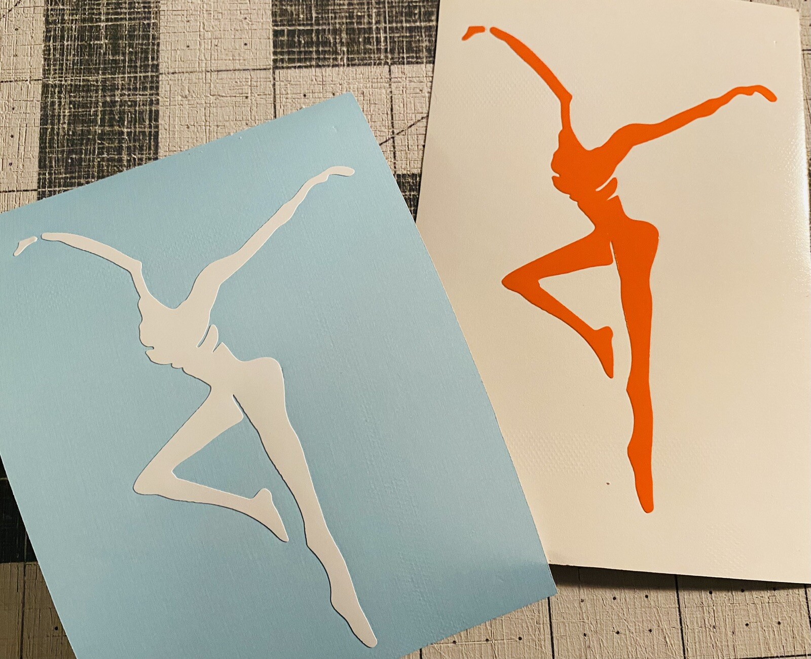 Vinyl Decal for Window – Fire Dancer (May Customize with Name), Various Sizes