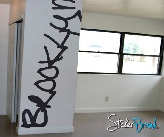 Brooklyn Sign Wall Decal Sticker. NYC, New York City, Urban Decor