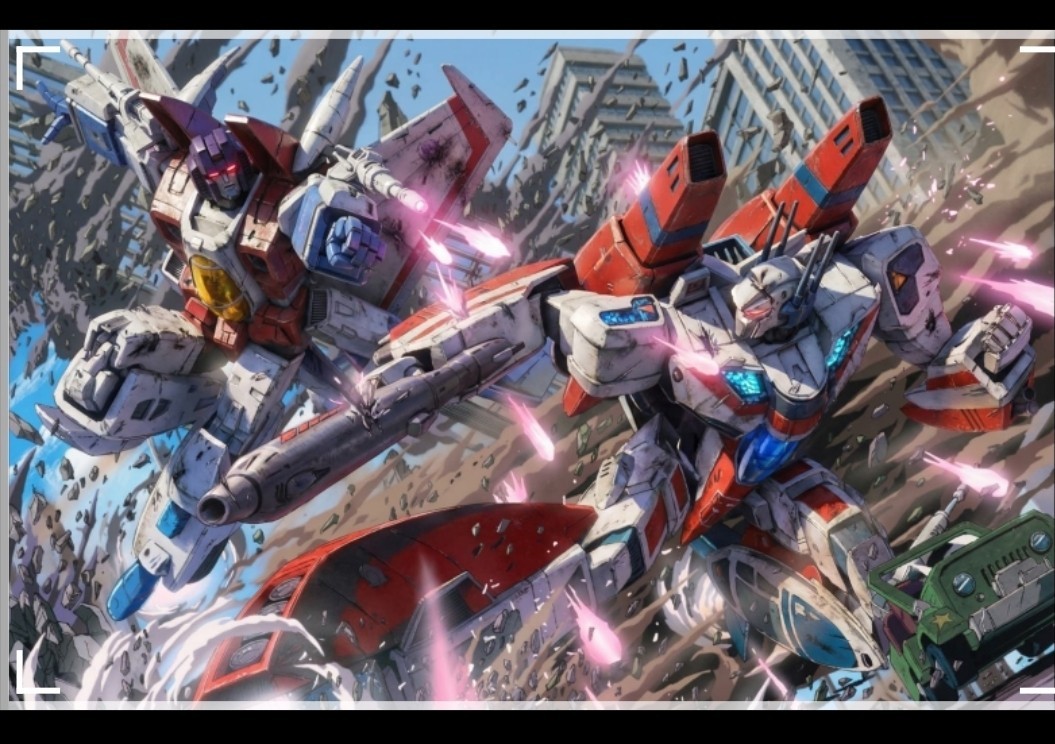 TRANSFORMERS X STARSCREAM VS (G1) SKYFIRE X VYNIL HIGH-GLOSS STICKER X 3X2 INCHs
