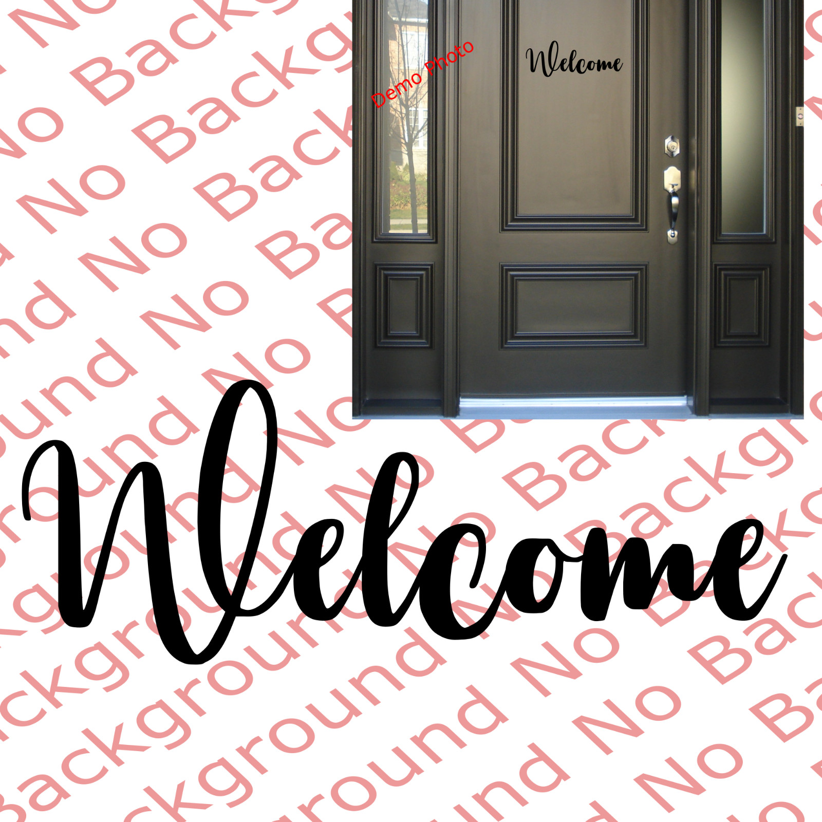 Welcome Business Commercial Home Entrance Door Window Wall Vinyl Decal BS019K