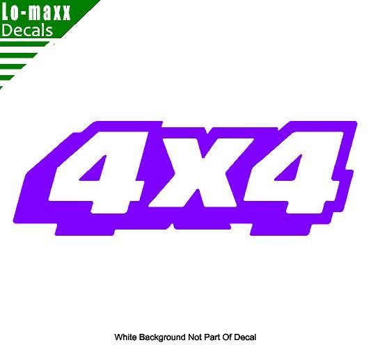 4 x 4 Four Wheel Drive Truck High Quality Sizes And Colors Die Cut Vinyl Decal