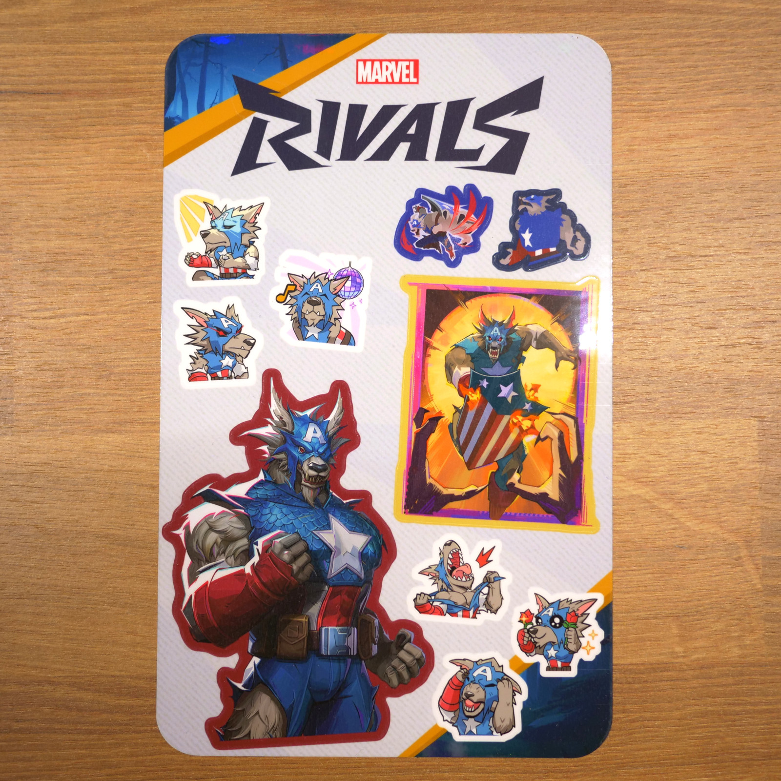 Marvel Rivals Captain America (Capwolf) Sticker Sheet