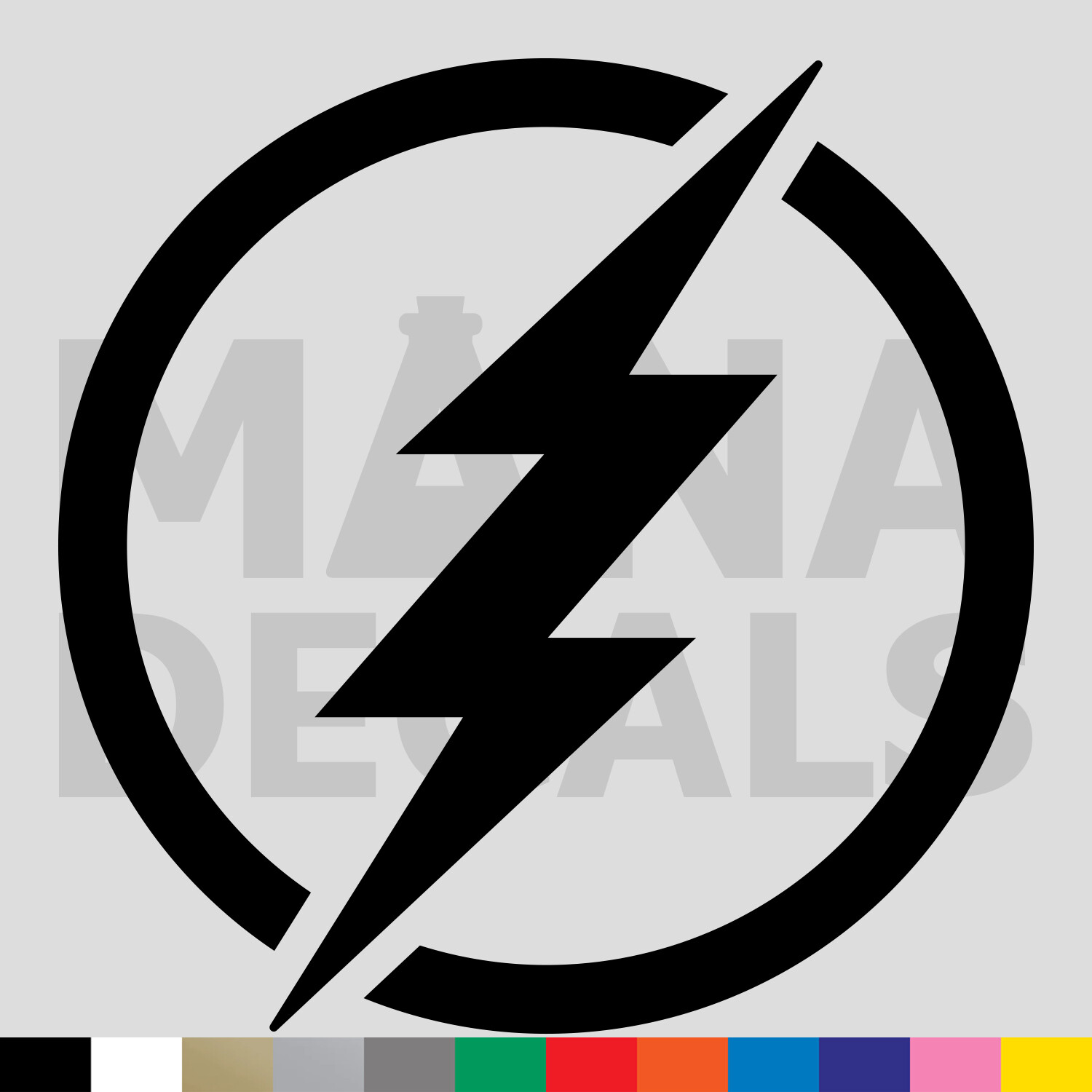 Lightning Bolt Symbol Vinyl Die Cut Decal Sticker – Shock Electric Power Charge