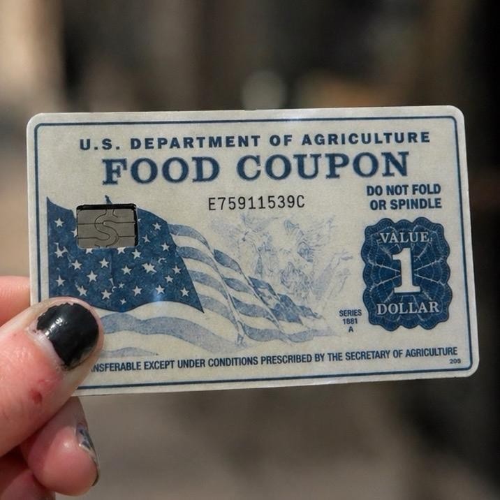 Food Stamp Credit Debit Card Skin Cover Sticker Chip Funny Decal – 2 Pack