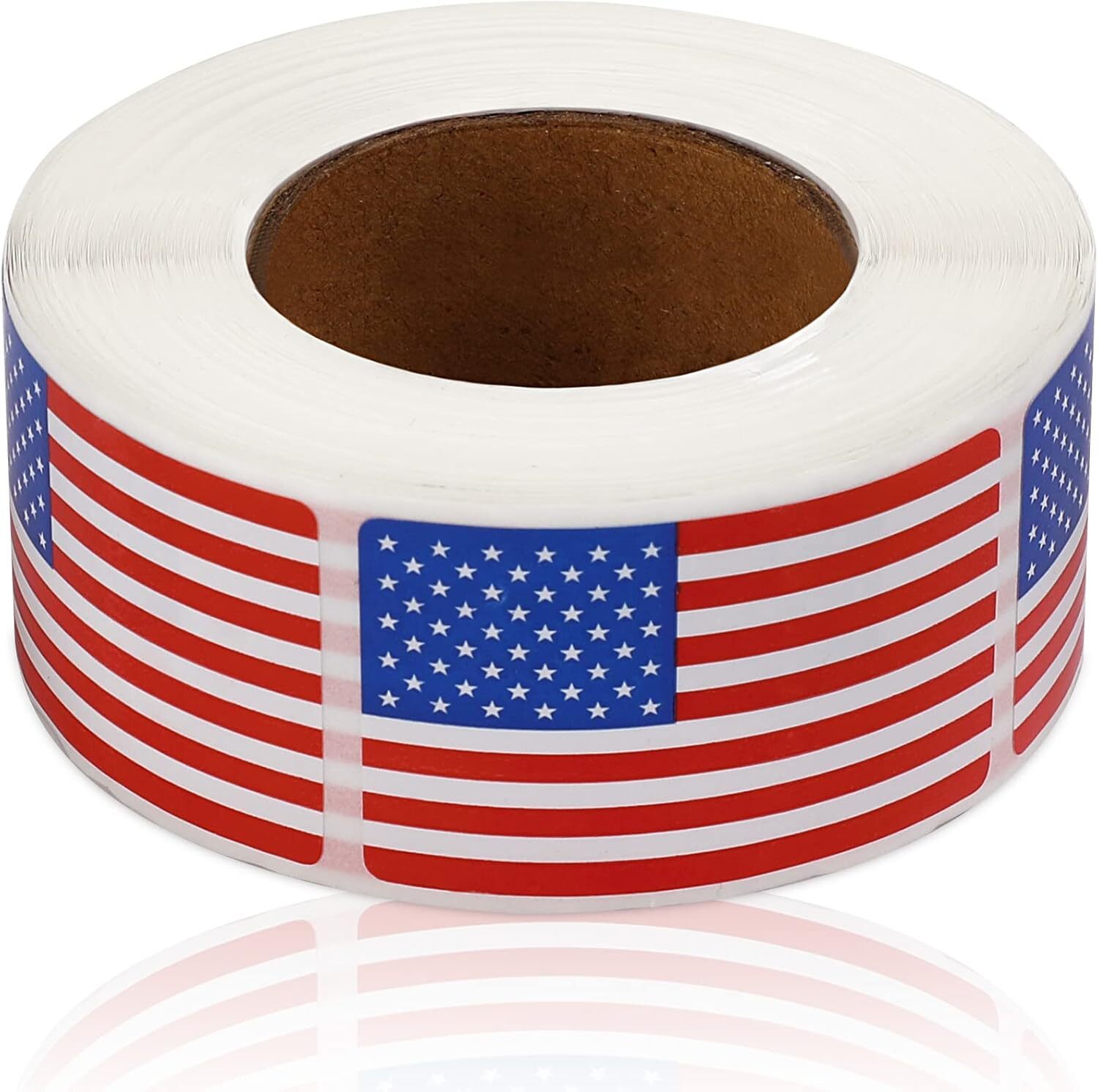 500 Pcs American Flag Sticker Roll 4th of July Independence Day Flag Stickers
