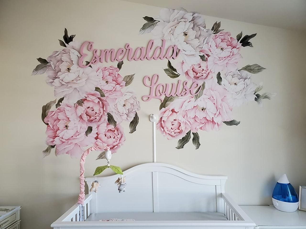 Large 67" Floral Peonies Wall Sticker – Botanical Beauty for Indoor Spaces