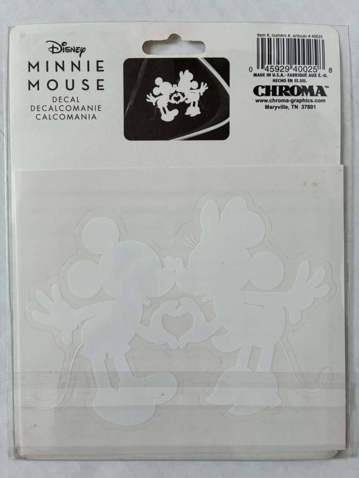 Chroma Graphics Disney Minnie Mouse Vinyl Decal Mickey Heart Love