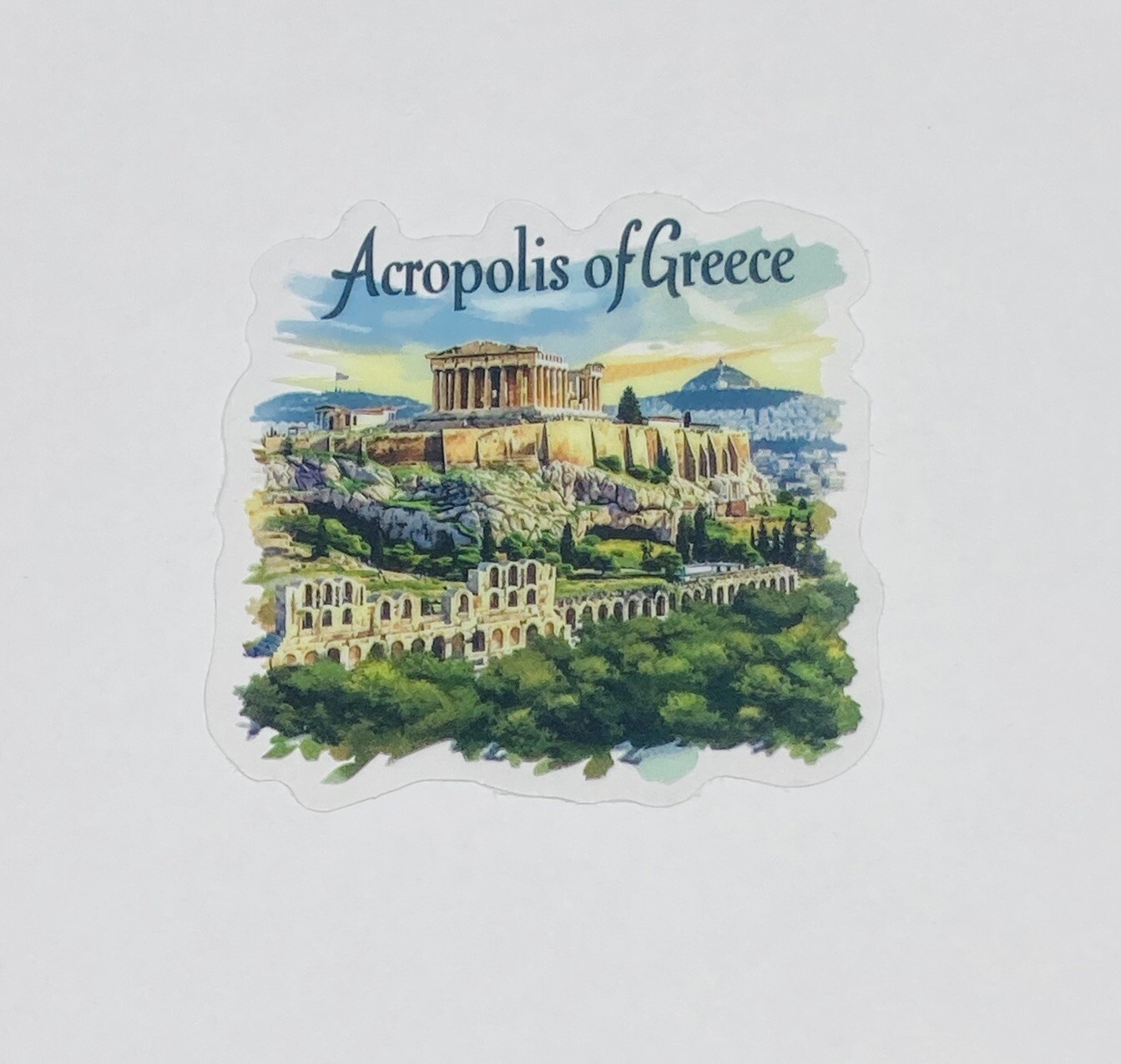 Acropolis Of Greece Transparent Sticker Travel City Art Decal Vinyl Souvenir Tc6