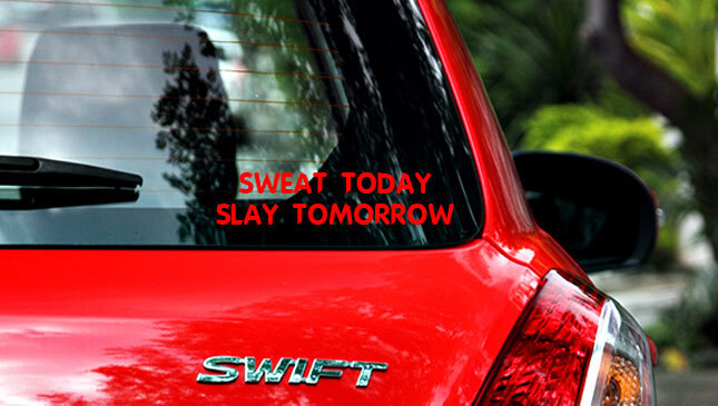 SWEAT TODAY SLAY TOMORROW Vinyl Custom Decal Gym Rat Fitness Workout Gymrat