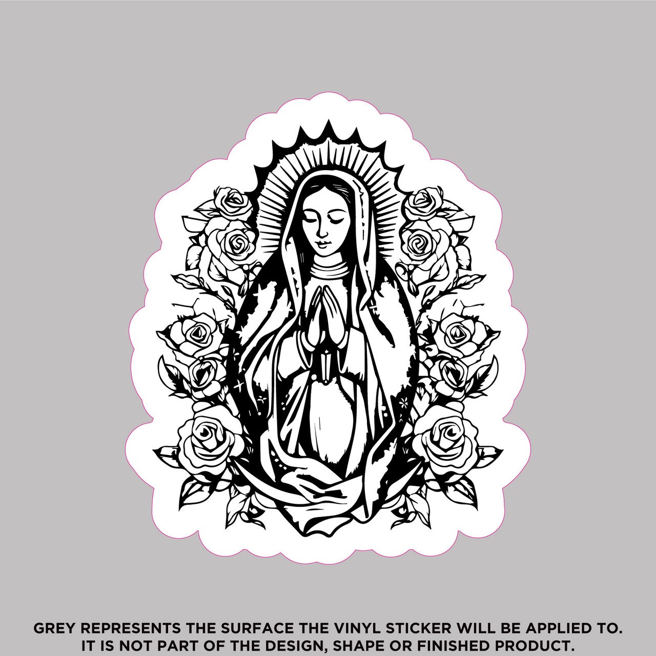 Virgin Mary B , High Quality Vinyl Stickers