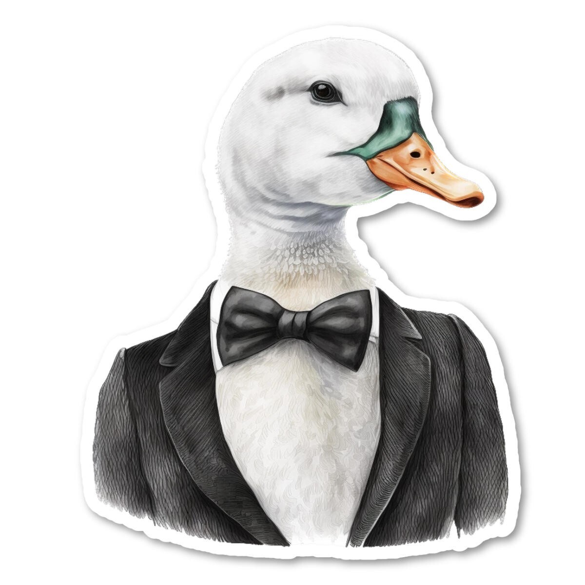 Duck Vinyl Sticker, Water Resistant, Water Bottle, Laptop, Indoor use, 2 sizes