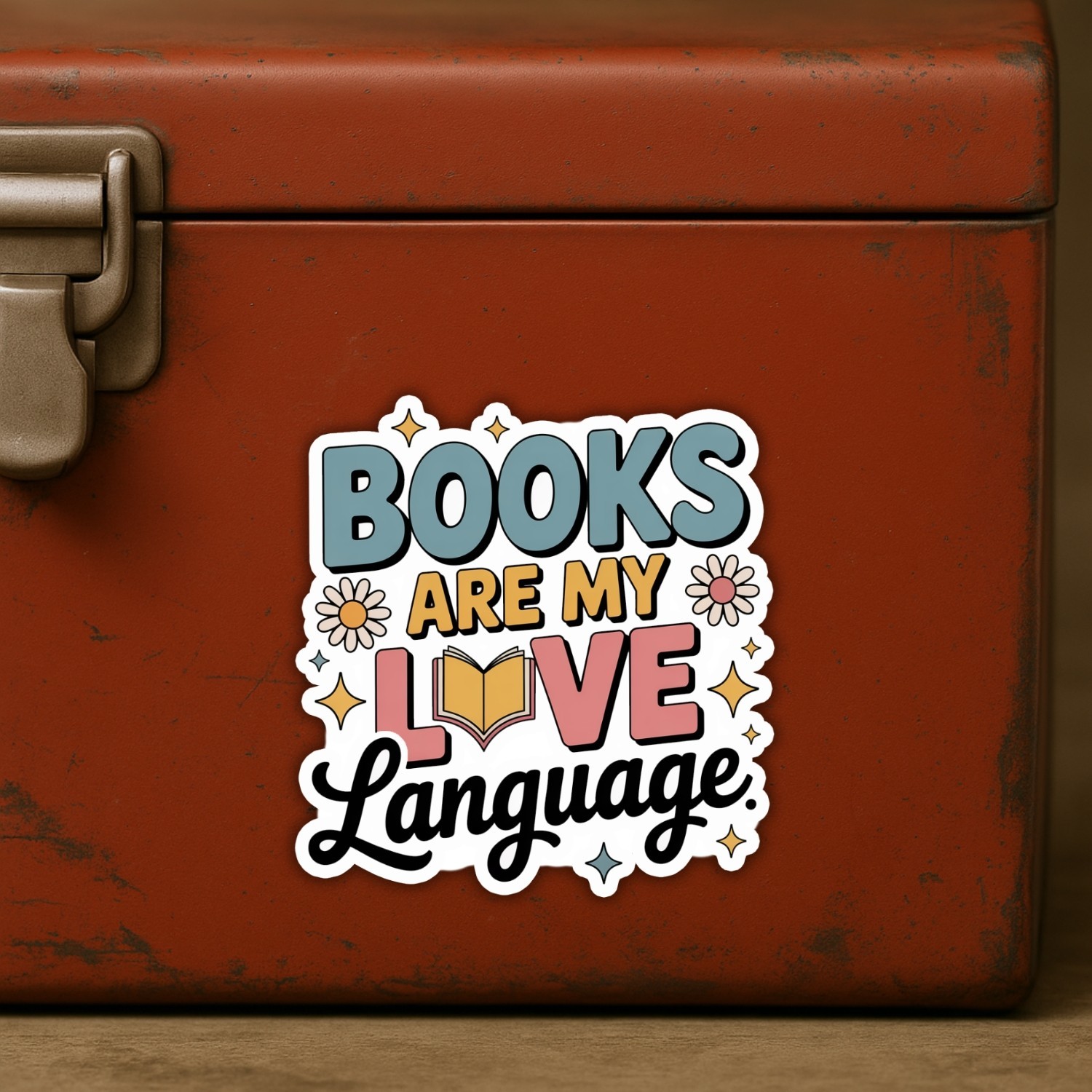 4pcs Books Are My Love Language Stickers – Waterproof Vinyl for Readers
