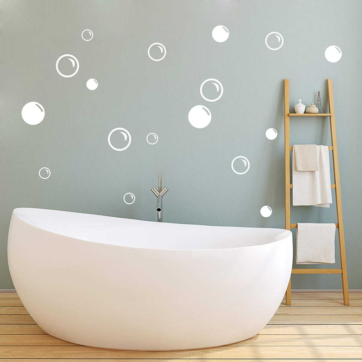 90 Large Soap Bubbles Wall Decals for Bathroom, Bedroom, and Nursery