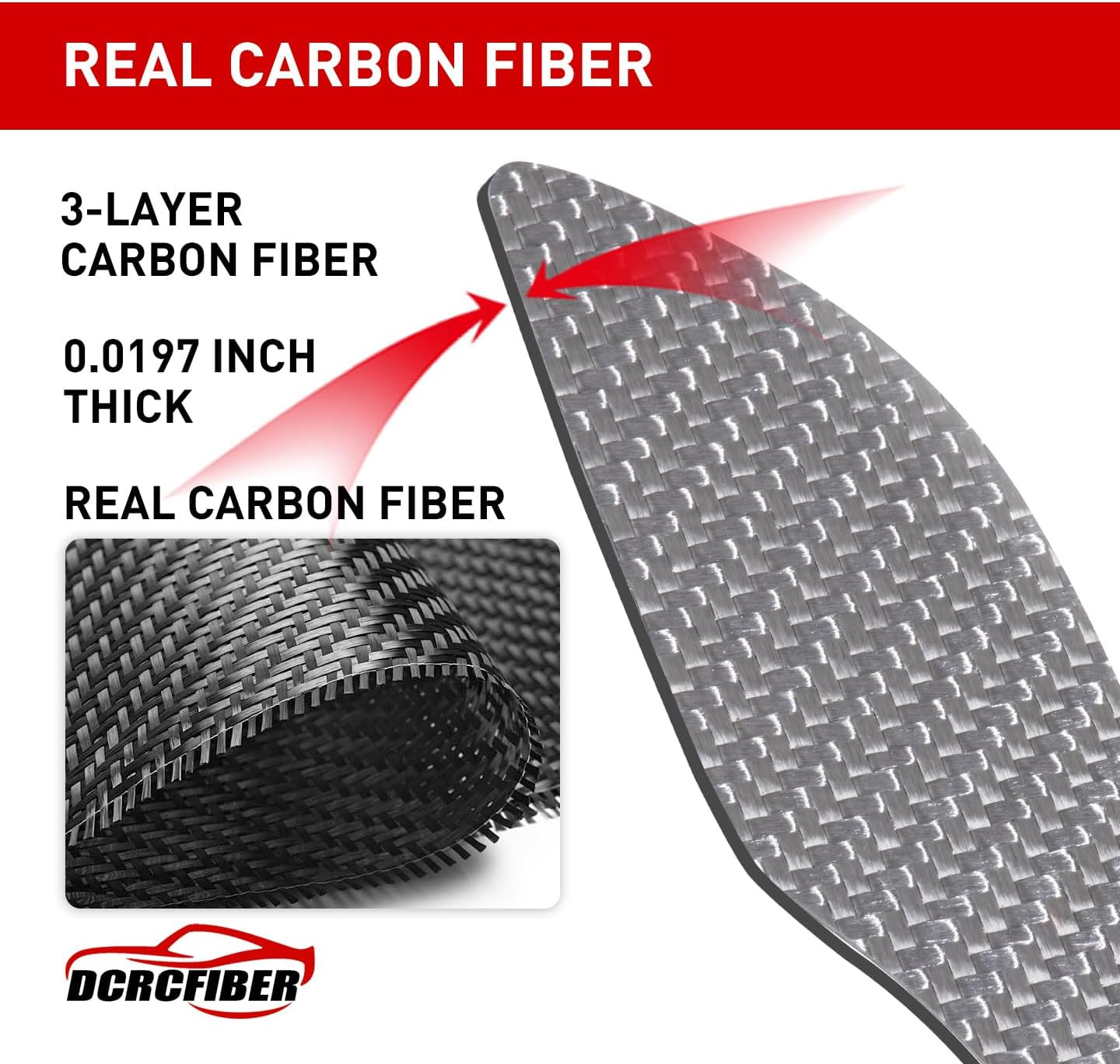 Genuine Carbon Fibre Exterior Door Handle Protector, Suitable for All Tesla Mode