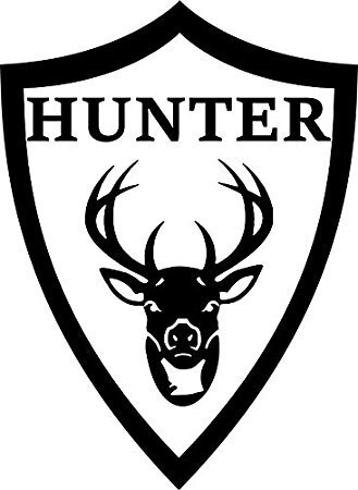 Hunter Vinyl Decal | 5.5-Inches Tall | Premium Quality Black Vinyl