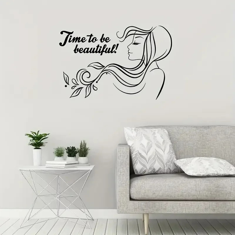 Wall Decal A Beauty Spa and Hair Salon: 'It'S Time To Embrace Beauty' for Your