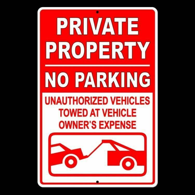 Private Property No Parking Violators Towed At Owners Expense Sign / Decal