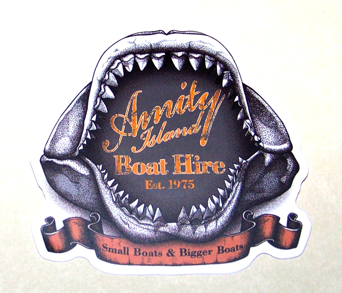 JAWS Shark Cut Sticker Decal Movie Horror Film Jaws Amity Island