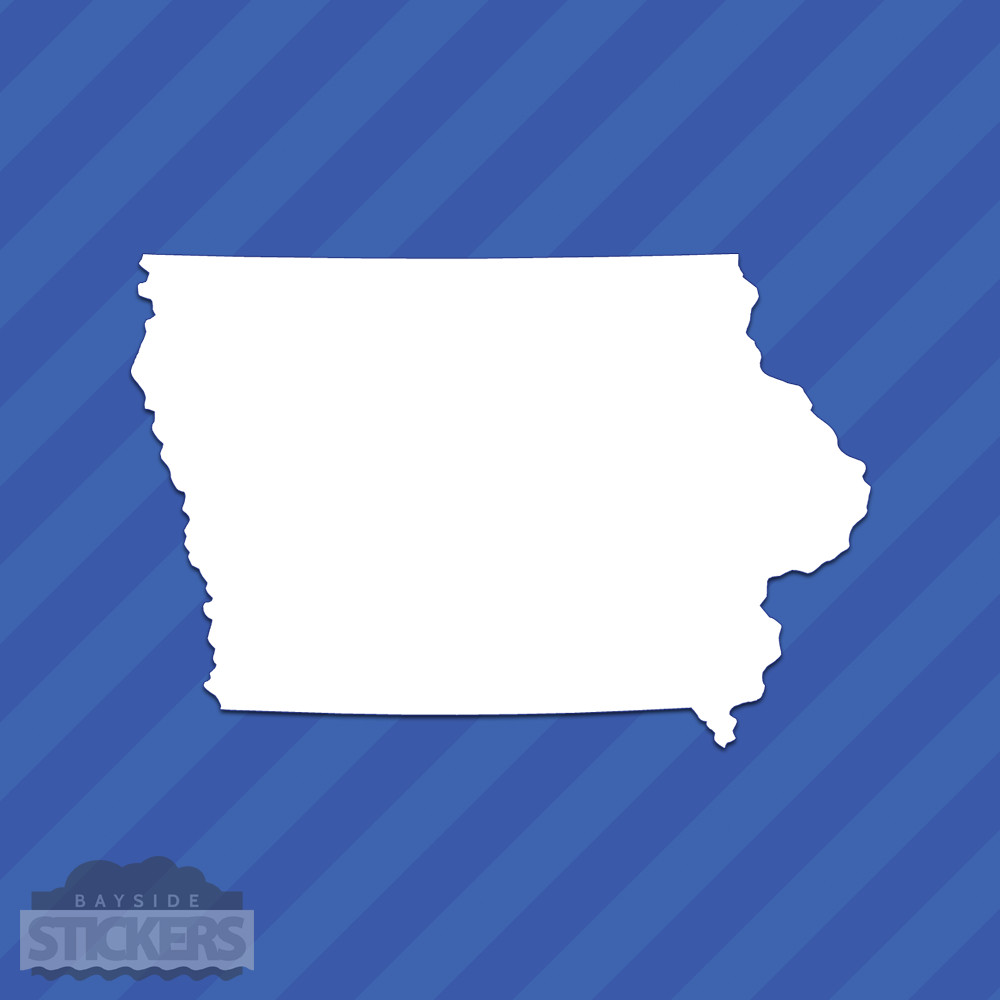 Iowa IA State Outline Vinyl Decal Sticker