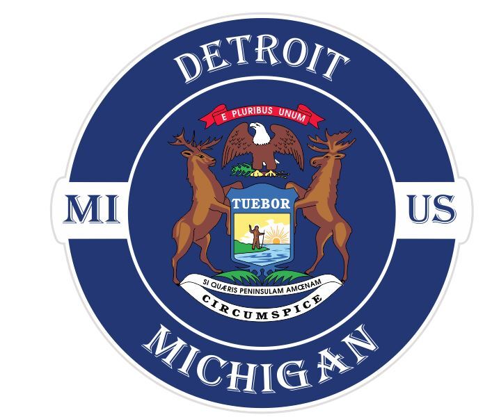 Detroit Michigan Sticker Decal A574