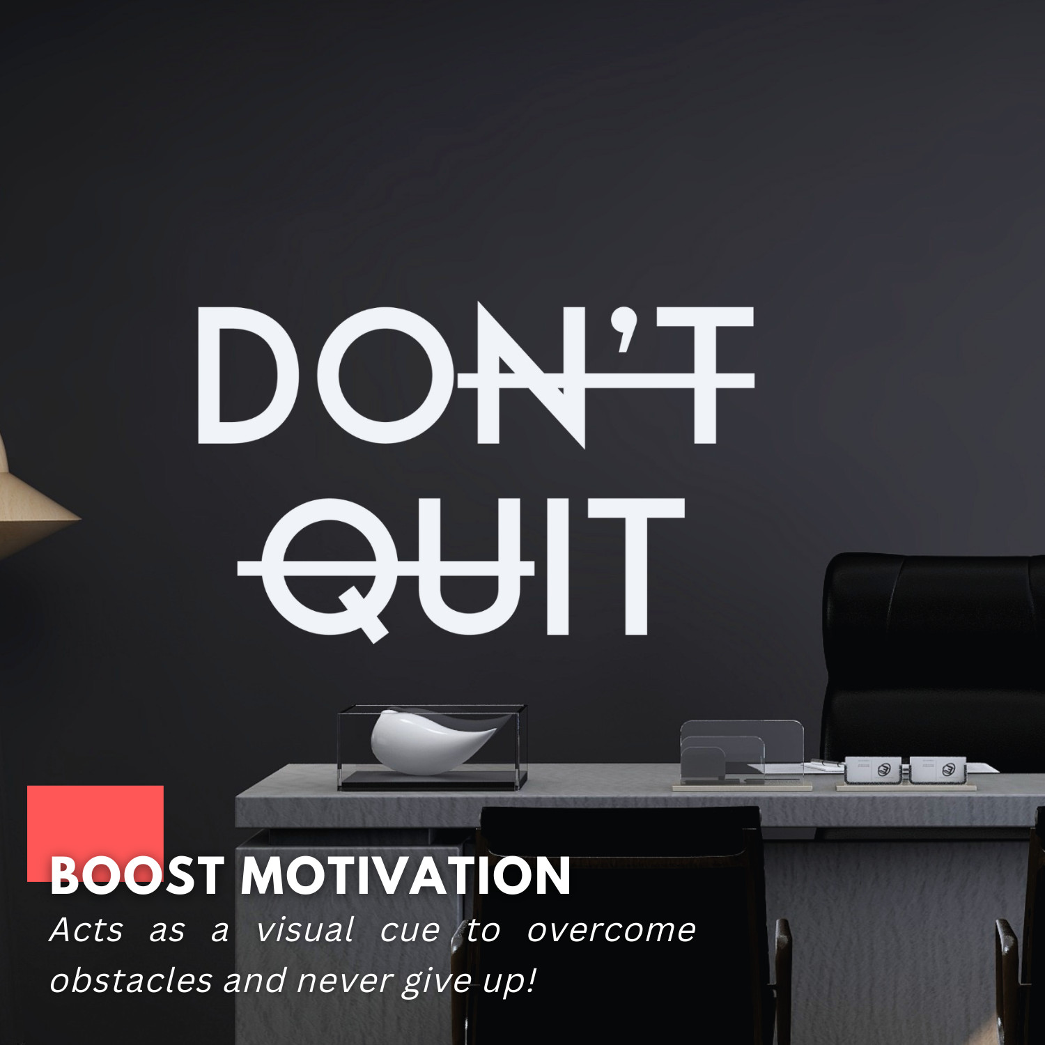 Don't Quit Wall Decal Motivational Vinyl Sticker Gym Office Home Decor Inspire