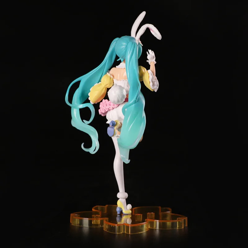23CM Hatsune Miku Anime Figure Kawaii Pvc Model Doll Action Figurals Rabbit ears